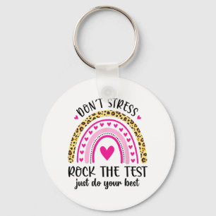 Porte-clés Jour Rock Le Test de l'enseignant Jour Rainbow Tea