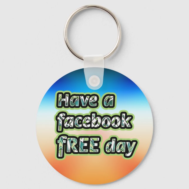 Porte-clés Journée Facebook libre (Recto)