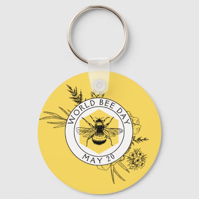 Porte-clés Journée mondiale des abeilles (Recto)