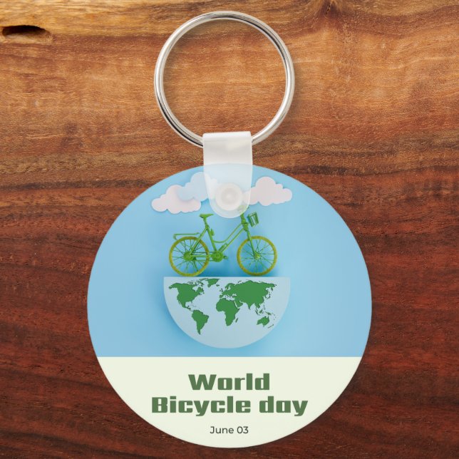 Porte-clés Journée mondiale du vélo (Recto)