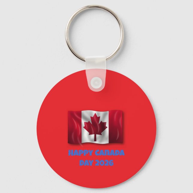 Porte-clés Joyeuse fête du Canada (Recto)