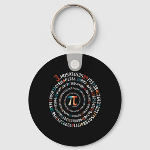 Porte-clés Joyeuse journée Pi 3.14 Symbole Pi Spirale Nombre