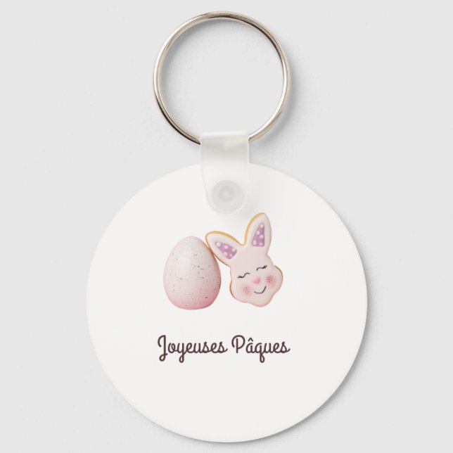 PORTE CLES JOYEUSE PAQUES KEYCHAIN (Front)