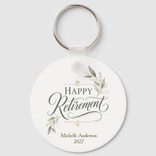Porte-clés Joyeuse retraite nom personnalisé