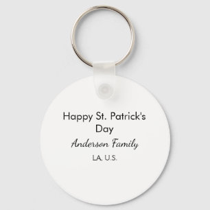 Porte-clés Joyeuse st. fête de Patrick nom famille endroit si