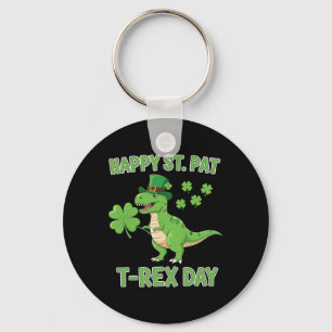 Porte-clés Joyeuse St Pat Trex Day Drôle Dinosaure Trèfle Cha