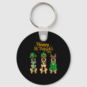 Porte-clés Joyeuse st patricks day graphique de chien de berg