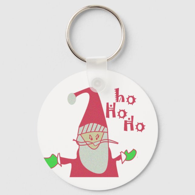 Porte-clés Joyeuses fêtes Ho Ho Joyeux Noël (Recto)