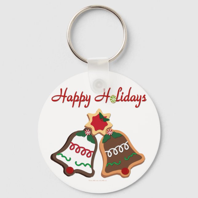 Porte-clés Joyeuses fêtes Noël Cookie Bells (Recto)