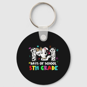 Porte-clés Joyeux 101 Jours École 5e année Chien 100 Jours Sm