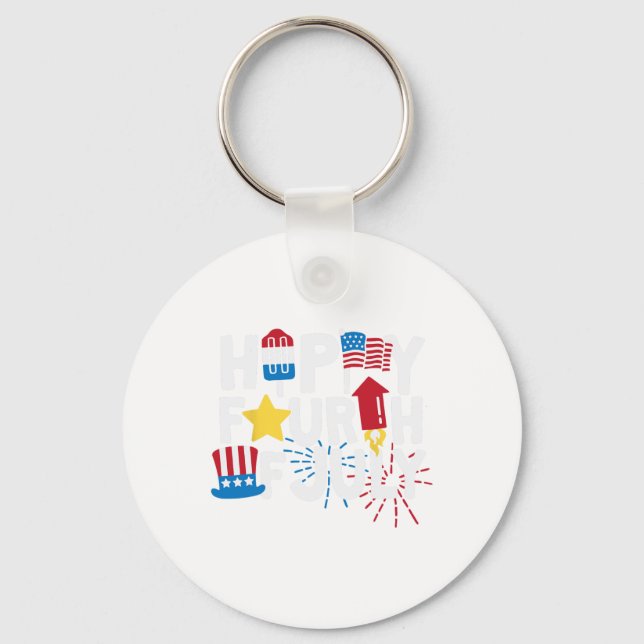 Porte-clés Joyeux 4 Juillet (Recto)