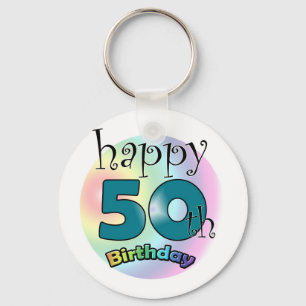 Porte-clés Joyeux 50e anniversaire