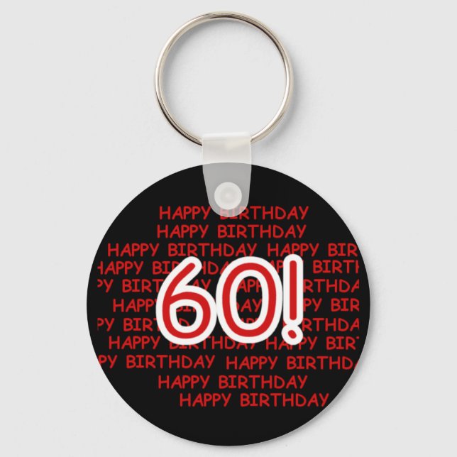 Porte-clés Joyeux 60e anniversaire (Recto)