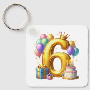 Porte-clés Joyeux 6e Anniversaire