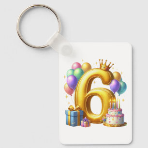 Porte-clés Joyeux 6ème Anniversaire