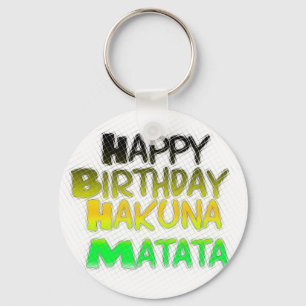 Porte-clés Joyeux anniversaire Hakuna Matata eco Inspirationa