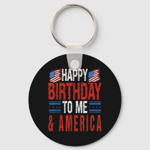 Porte-clés Joyeux anniversaire le 4 juillet Anniversaire Bon