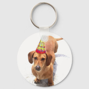 Porte-clés Joyeux anniversaire Porte - clé Dachshund