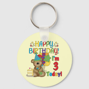 Porte-clés Joyeux anniversaire Teddy Bear 3e t-shirts et cade