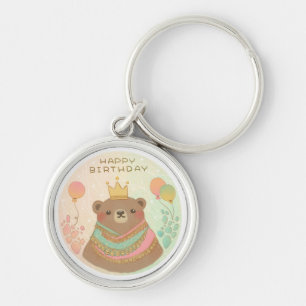 Porte-clés Joyeux anniversaire Teddy Bear Illustration