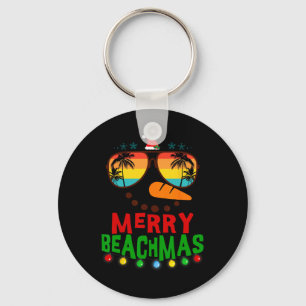 Porte-clés Joyeux Beachmas Tropical Noël Hawaii Snowman B