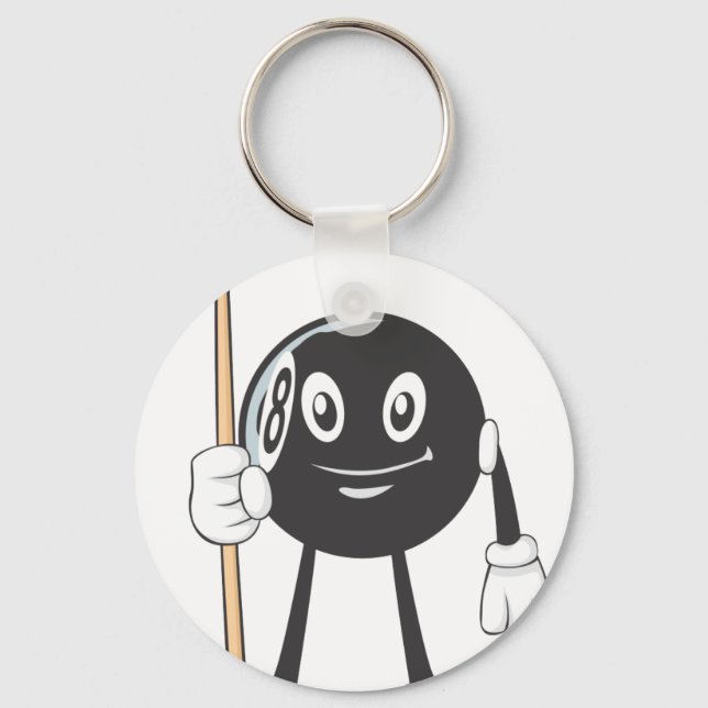 Porte-clés Joyeux Billard Huit Bal (Recto)