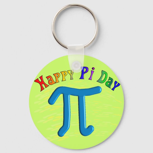 Porte-clés Joyeux Cadeaux Pi Day, Unique Conception Embossée (Recto)