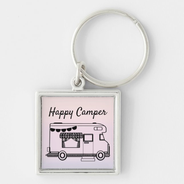 Porte-clés Joyeux camping-car caravane à twilight (Devant)