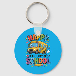 Porte-clés Joyeux Dernier Jour D'École Bus Scolaire Mignon Ét