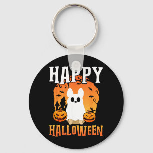 Porte-clés Joyeux Halloween Chien Fantôme