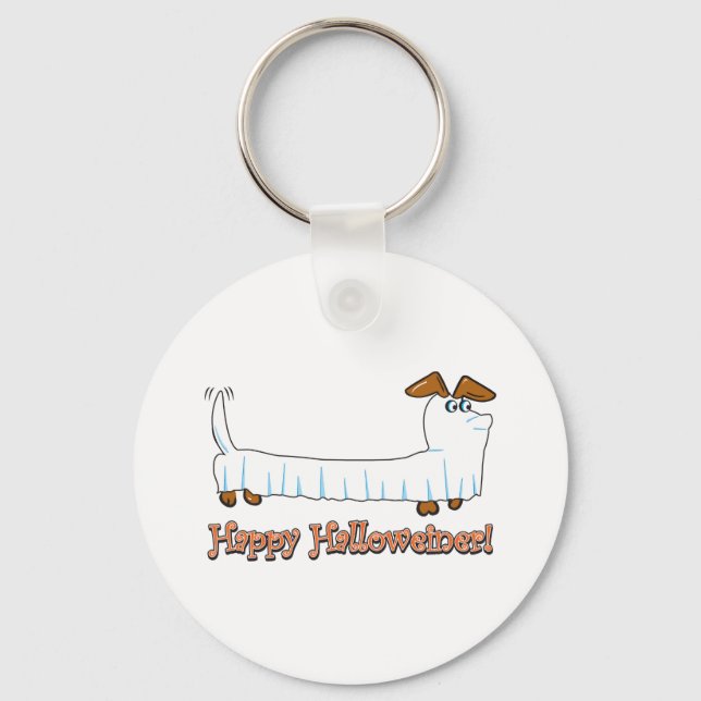 Porte-clés Joyeux Halloween Dachshund (Recto)