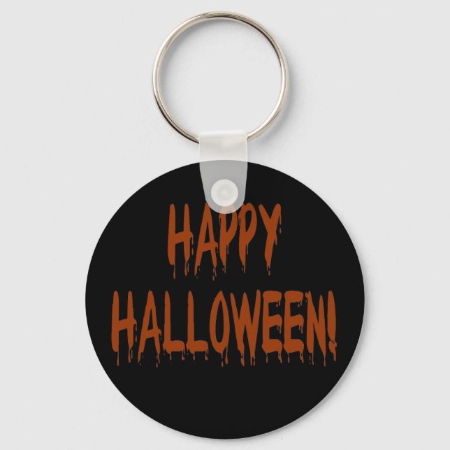 Porte-clés Joyeux Halloween sanglant (Recto)