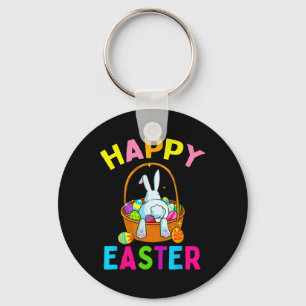 Porte-clés Joyeux Jour de Pâques Lapin Chasse Oeufs Chocolat 