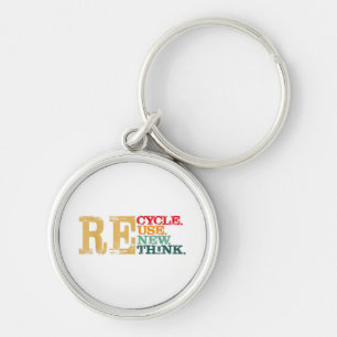 Porte-clés Joyeux Jour des terres Recycle Réutiliser Renouvel