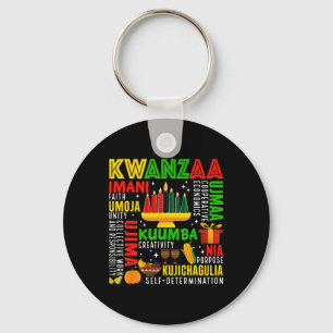 Porte-clés Joyeux Kwanzaa Sept Principes Des Femmes De Kwanza