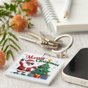 Porte-clés Joyeux Noël Conception père Noël & Arborescence