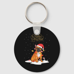 Porte-clés Joyeux Noël Fun Noël Noël Chien de taule français