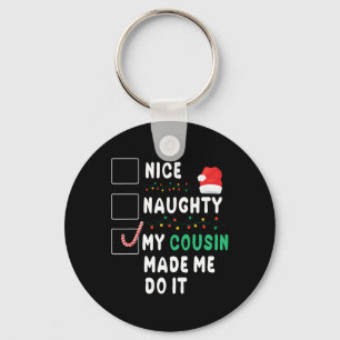 Porte-clés Joyeux Noël Joyeux Joyeux Naughty Mon Cousin M'A F
