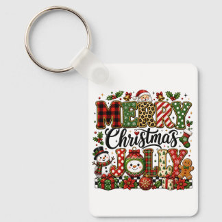 Porte-clés Joyeux Noël mignon gai
