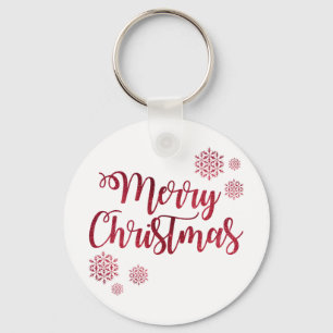 Porte-clés Joyeux Noël Red Snowflake