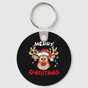Porte-clés Joyeux Noël Reindeer Xmas Famille Hommes Femmes