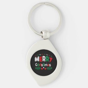 Porte-clés Joyeux Noël Rouge Vert Blanc