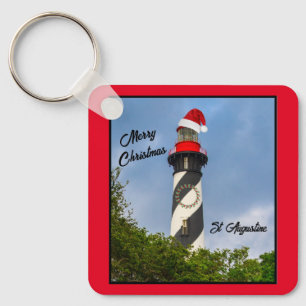 Porte-clés Joyeux Noël St Augustine Florida Lighthouse