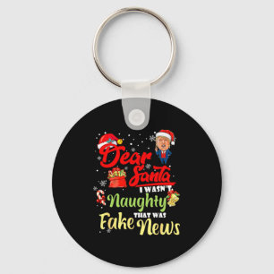 Porte-clés Joyeux Noël Trump Cher Père Noël Fake News Drôle X