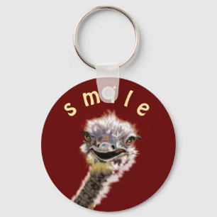 Porte-clés Joyeux Ostrich Porte - clé Cadeau sourire