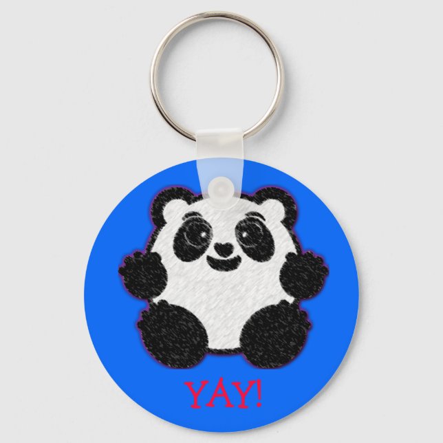 Porte-clés Joyeux Panda (Recto)