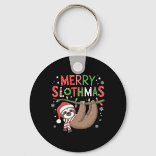 Porte-clés Joyeux Slothmas Santa Hat Pyjamas Filles d'Amoureu