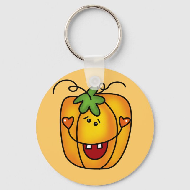 Porte-clés Joyeux tee-shirts et cadeaux Jack-o'-lantern (Recto)