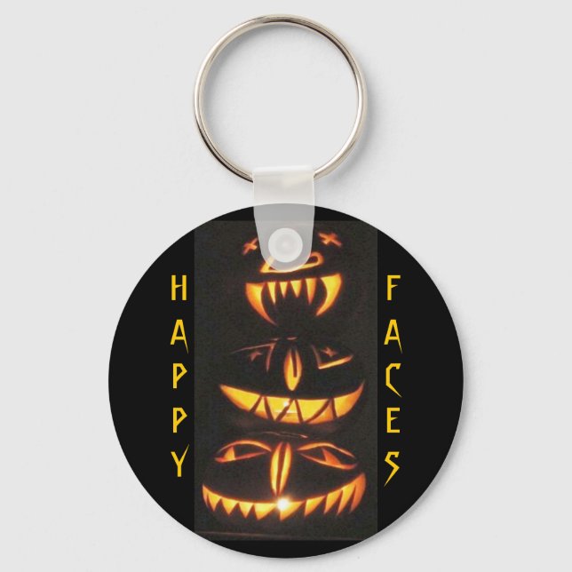 Porte-clés Joyeux visages Jack o'Lantern (Recto)