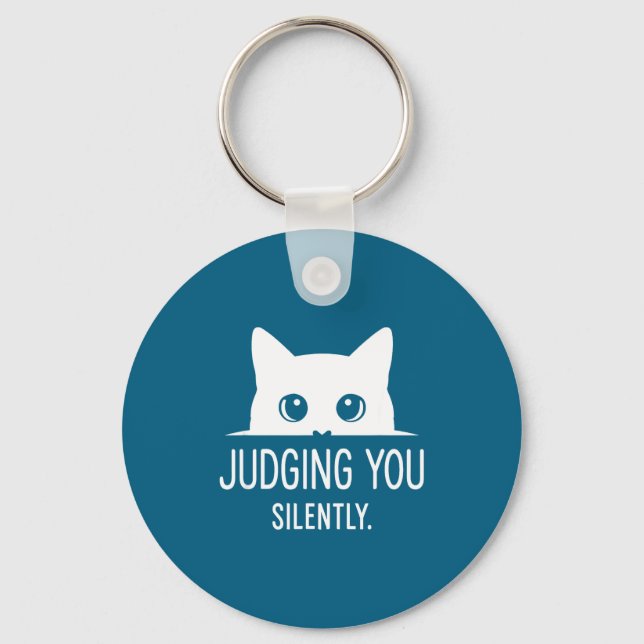 Porte-clés Judging You Silently - Funny Cat  (Recto)